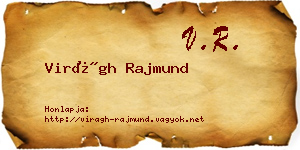 Virágh Rajmund névjegykártya